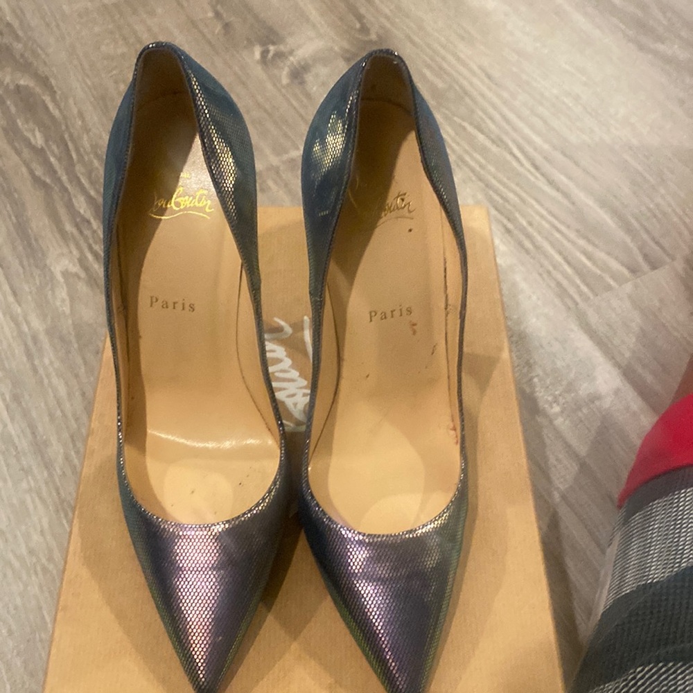 Iridescent Christian Louboutin.  Size 39